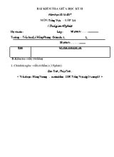 Đề kiểm tra giữa học kì II Tiếng việt lớp 2 - Năm học 2016-2017 - Trường Tiểu học Lê Hồng Phong
